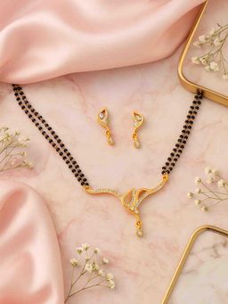 Estele - Gold Plated Magnificent Designer Mangalsutra Necklace Set for Women