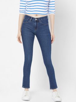 Spykar - Blue Lycra Super Skinny Fit Regular Length Jeans for Women