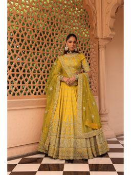 Sheetal Batra - Uzma Yellow Lehenga with Blouse and Dupatta (Set of 3)