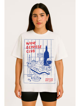The Clothing Factory - White Wine and Cheese Club Oversized T-shirt