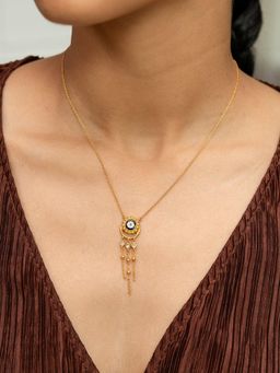 Shaya by CaratLane - Urja Evil Eye Tassel Necklace in Gold Plated 925 Silver