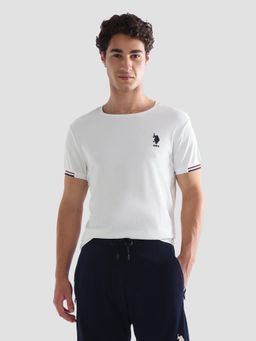 U.S. POLO ASSN. - White Men's Solid Slim Fit Active T-Shirt