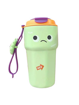 Little Surprise Box - Fun Emoji Green Vacuum Insulated Stainlesssteel Travel Tumbler-Kids 450ml