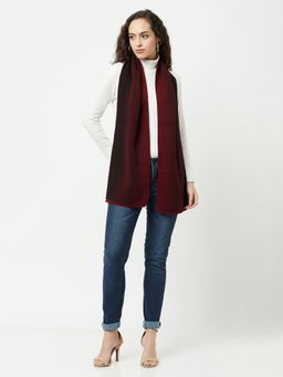 KnitStudio - Maroon Solid Casual Knitted Muffler