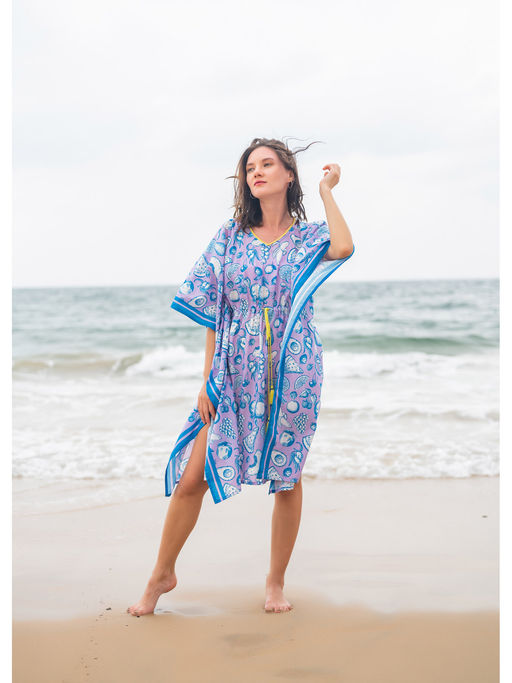 short cotton kaftan dresses Hand Block Print Kaftan, Short Cotton Kaftan, Boho Chic Resort Wear, Indian  Print Tunic, Summer Beach Kaftan, Floral Cotton Top