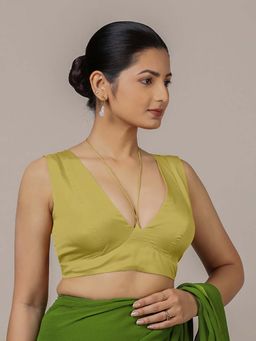 Binks - Ahana X Rozaana Yellow Sleeveless FlexiFit Stitched Blouse