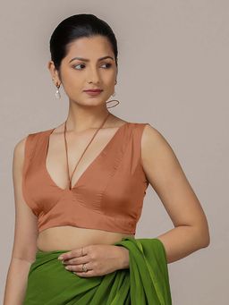 Binks - Ahana X Rozaana Copper Sleeveless FlexiFit Stitched Blouse