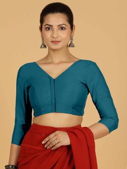 Binks - Alia X Rozaana Crystal Teal Stitched Blouse