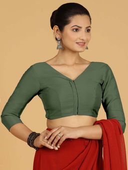 Binks - Alia X Rozaana Pine Green Stitched Blouse