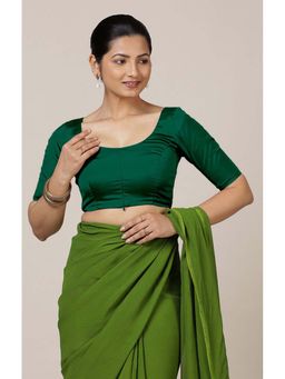 Binks - Anisha X Rozaana Elbow Sleeves Bottle Green Stitched Blouse