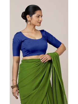 Binks - Anisha X Rozaana Elbow Sleeves Blue Stitched Blouse