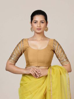 Binks - Anisha Elbow Sleeves Gold Stitched Blouse