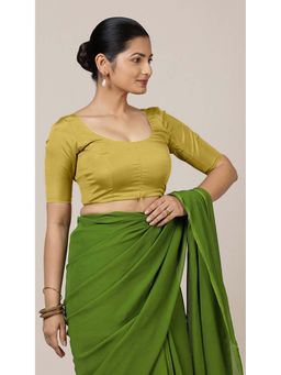 Binks - Anisha X Rozaana Elbow Sleeves Yellow Stitched Blouse