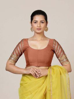 Binks - Anisha Elbow Sleeves Copper Stitched Blouse