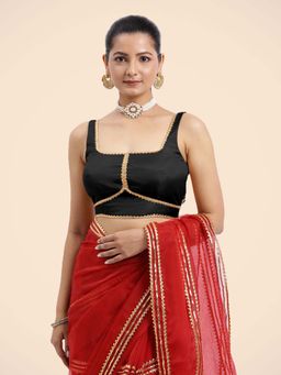 Binks - Arya X Tyohaar Black Sleeveless FlexiFit Stitched Blouse