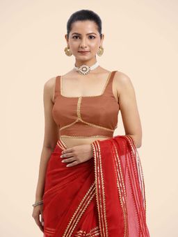 Binks - Arya X Tyohaar Copper Sleeveless FlexiFit Stitched Blouse