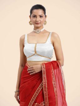 Binks - Arya X Tyohaar White Sleeveless FlexiFit Stitched Blouse