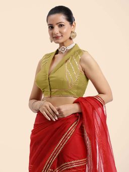 Binks - Avni x Tyohaar Yellow Sleeveless FlexiFit Stitched Blouse