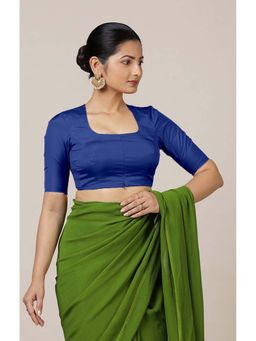 Binks - Aziza X Rozaana Elbow Sleeves Blue Stitched Blouse