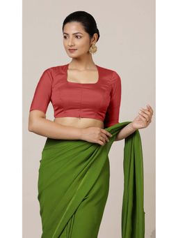 Binks - Aziza X Rozaana Elbow Sleeves Red Stitched Blouse