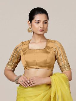 Binks - Aziza Elbow Sleeves Gold Stitched Blouse
