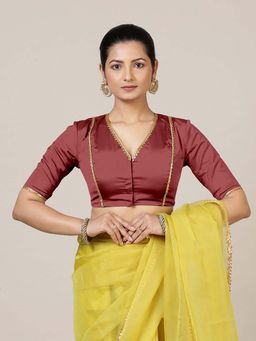 Binks - Begum Elbow Sleeves Red Stitched Blouse