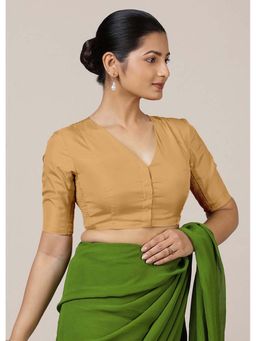 Binks - Begum X Rozaana Elbow Sleeves Gold Stitched Blouse