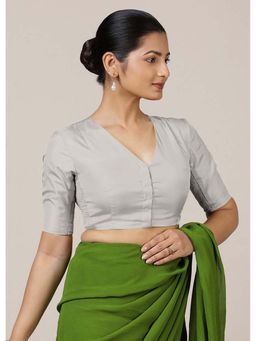 Binks - Begum X Rozaana Elbow Sleeves Silver Stitched Blouse