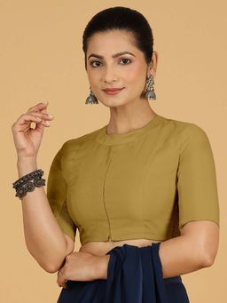 Binks - Farida X Rozaana Regular Sleeves Dijon Mustard Stitched Blouse