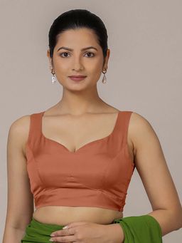 Binks - Ishika X Rozaana Copper Sleeveless FlexiFit Stitched Blouse