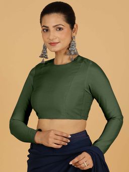 Binks - Jaya X Rozaana Pine Green Stitched Blouse