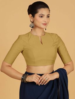 Binks - Karishma X Rozaana Elbow Sleeves Dijon Mustard Stitched Blouse