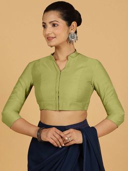 Binks - Maya X Rozaana Pista Green Stitched Blouse
