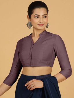 Binks - Maya X Rozaana Purple Mauve Stitched Blouse