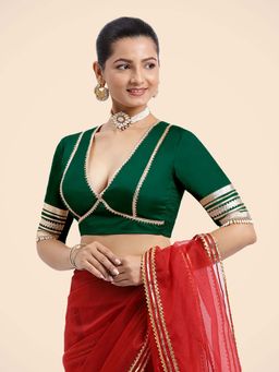 Binks - Nafeeza X Tyohaar Green Embellished Stitched Blouse