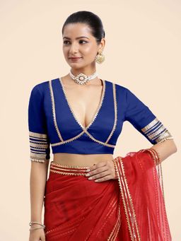 Binks - Nafeeza X Tyohaar Blue Embellished Stitched Blouse