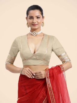 Binks - Nafeeza X Tyohaar Cream Embellished Stitched Blouse