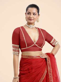 Binks - Nafeeza X Tyohaar Red Embellished Stitched Blouse