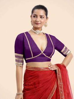 Binks - Nafeeza X Tyohaar Purple Embellished Stitched Blouse