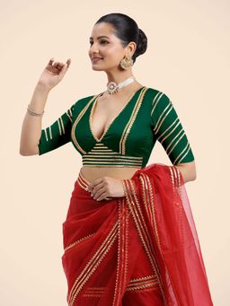 Binks - Navya X Tyohaar Green Stitched Blouse