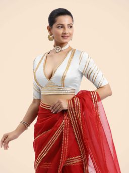 Binks - Navya X Tyohaar White Stitched Blouse