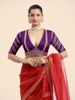 Binks - Navya X Tyohaar Purple Stitched Blouse