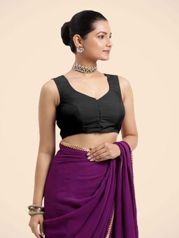 Binks - Nazia X Rozaana Black Sleeveless FlexiFit Stitched Blouse