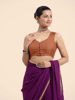 Binks - Nazia X Rozaana Copper Sleeveless FlexiFit Stitched Blouse