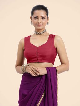 Binks - Nazia X Rozaana Pink Sleeveless FlexiFit Stitched Blouse