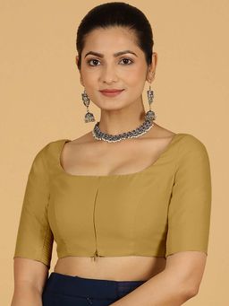 Binks - Nidhi X Rozaana Elbow Sleeves Dijon Mustard Stitched Blouse