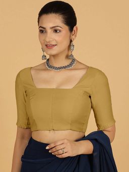 Binks - Nihira X Rozaana Elbow Sleeves Dijon Mustard Stitched Blouse