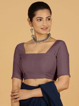 Binks - Nihira X Rozaana Elbow Sleeves Mauve Stitched Blouse