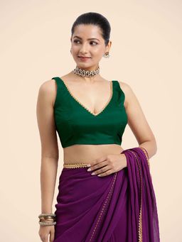 Binks - Raisa X Tyohaar Green Sleeveless FlexiFit Stitched Blouse