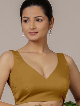 Binks - Raisa X Rozaana Mustard Sleeveless FlexiFit Stitched Blouse